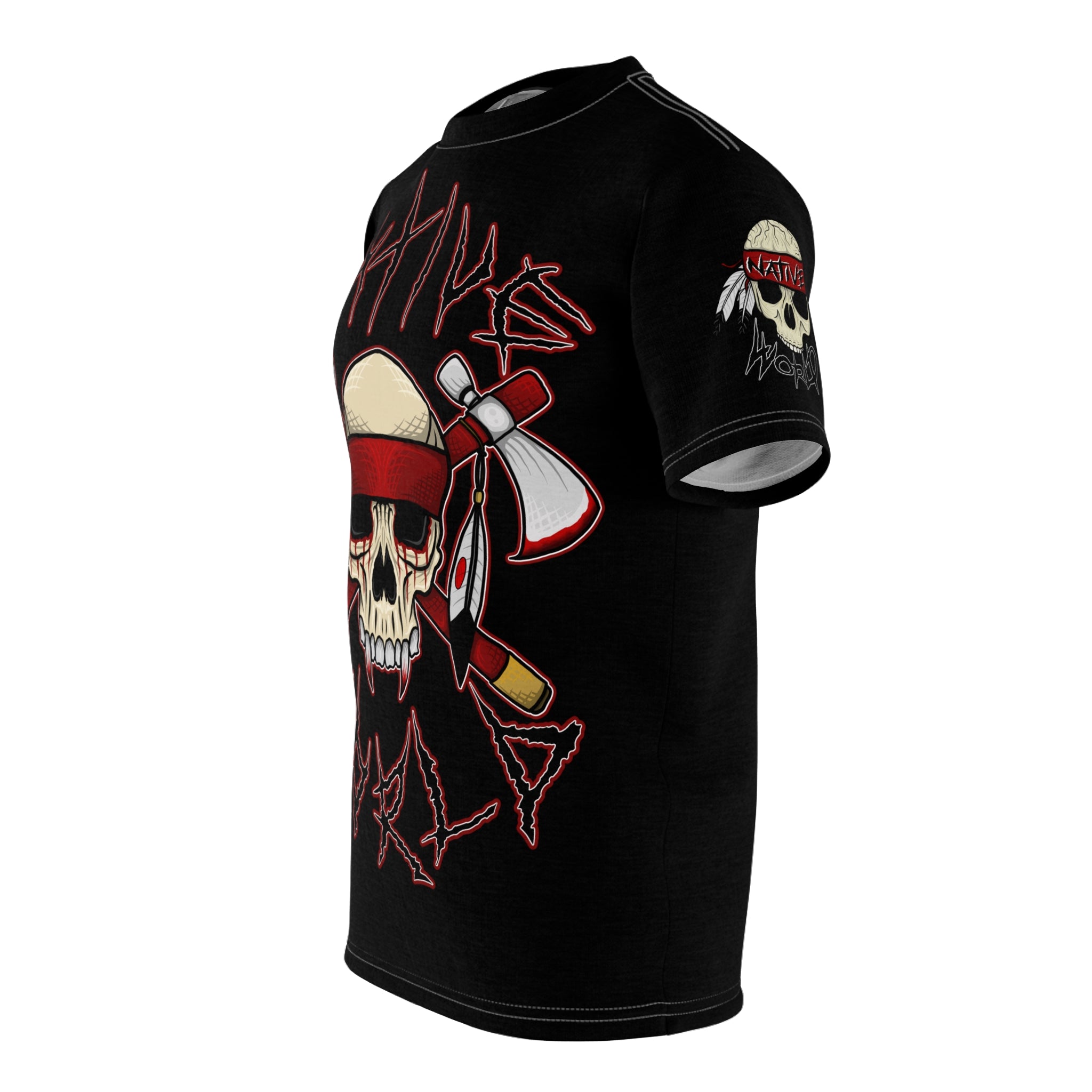 Native World skull Unisex AOP Cut & Sew Tee