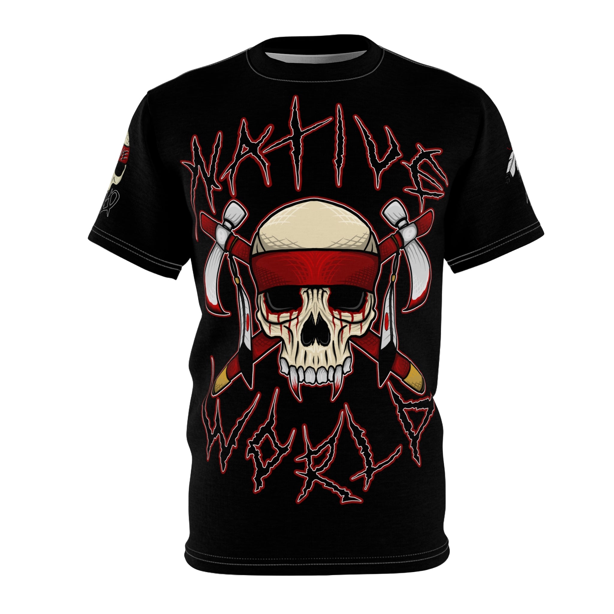 Native World skull Unisex AOP Cut & Sew Tee